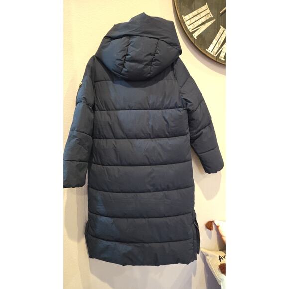BCBG Max Azria Women's Navy Puffer Coat S Quilted Long Jacket - Picture 10 of 12